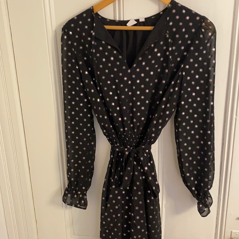 Gap black and metallic silver dress